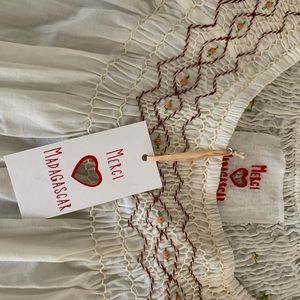 Merci-Merci Boho French Muslin Smocked Dress, Sz 3